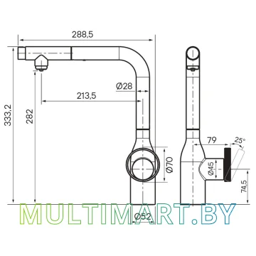 Смеситель Paulmark Urban Ur213104-401 (антрацит) картинка 13